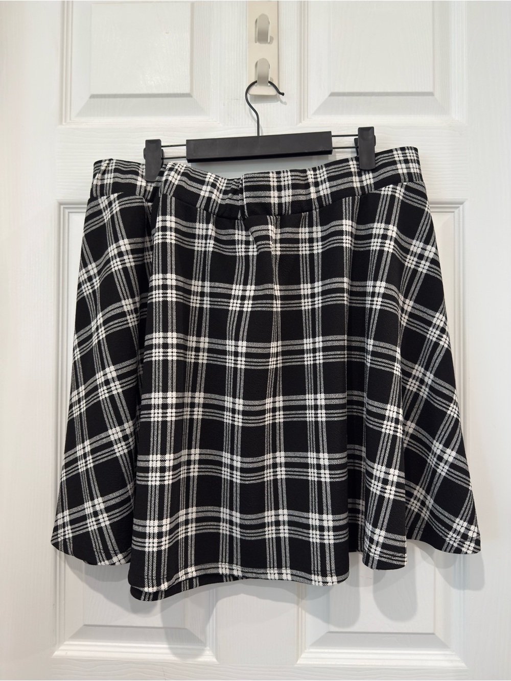 Black and White Plaid Skater Circle Skirt